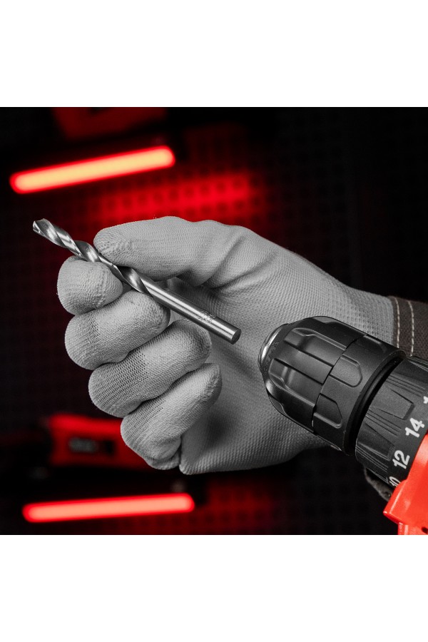 Набор сверл по металлу, 1-10 мм (через 0.5 мм) HSS 19 шт, металлическая коробка, цилиндрический хвостовик Matrix