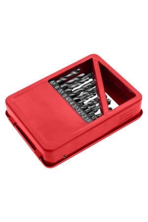 Набор сверл по металлу, 1-10 мм (через 0.5 мм), HSS, 19 шт, металлическая коробка, цилиндрический хвостовик Matrix