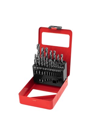 Набор сверл по металлу, 1-10 мм (через 0.5 мм), HSS, 19 шт, металлическая коробка, цилиндрический хвостовик Matrix