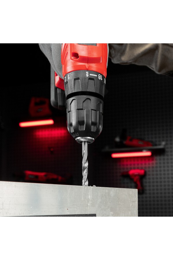 Набор сверл по металлу, 1-10 мм (через 0.5 мм) HSS 19 шт, металлическая коробка, цилиндрический хвостовик Matrix