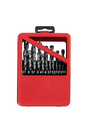 Набор сверл по металлу, 1-10 мм (через 0.5 мм), HSS, 19 шт, металлическая коробка, цилиндрический хвостовик Matrix
