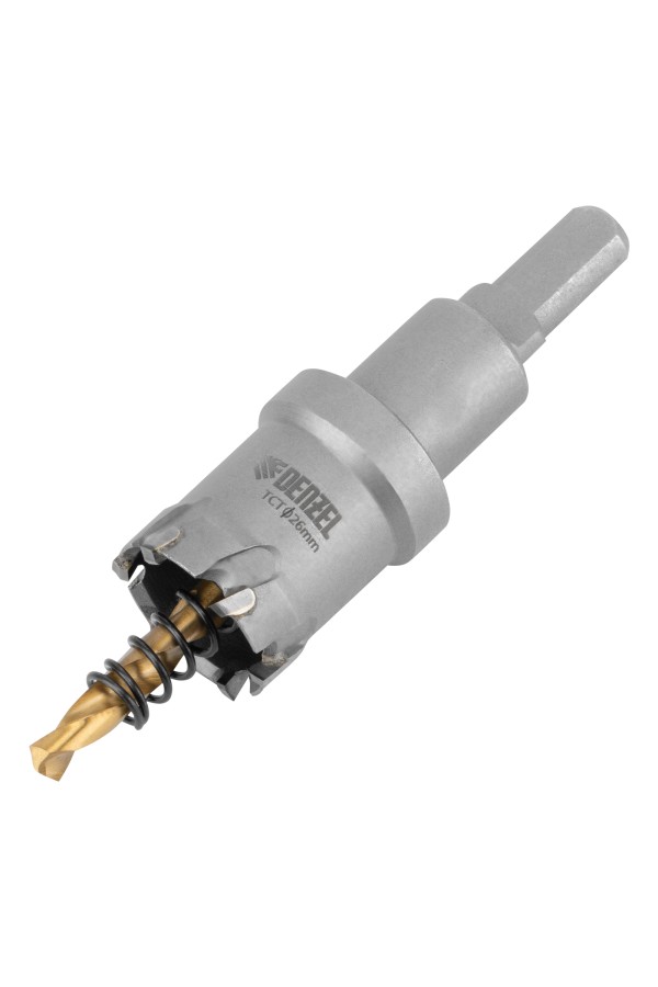 Коронка по металлу твердосплавная, 26 мм Denzel