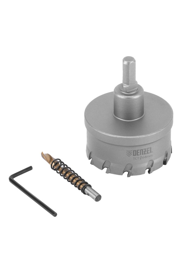 Коронка по металлу твердосплавная, 64 мм Denzel