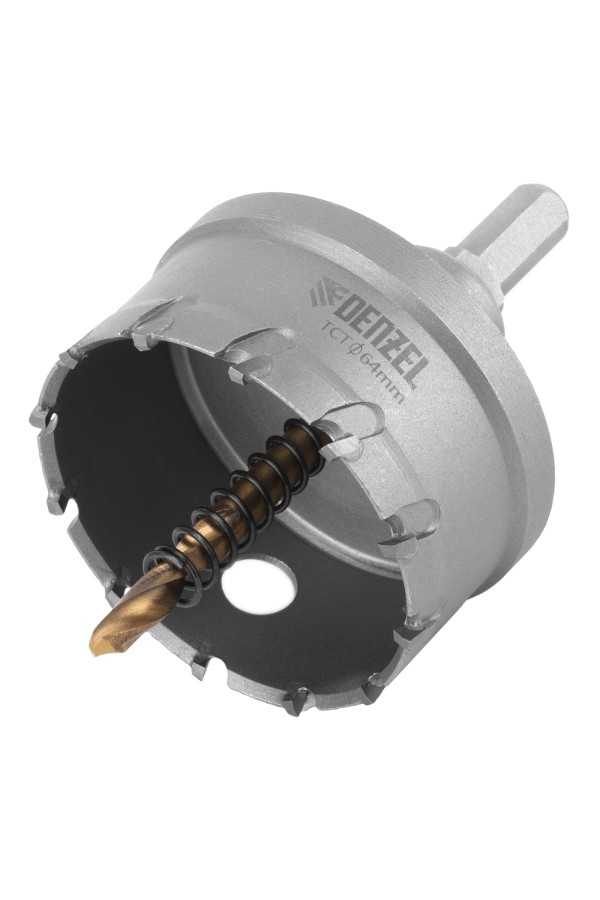 Коронка по металлу твердосплавная, 64 мм Denzel