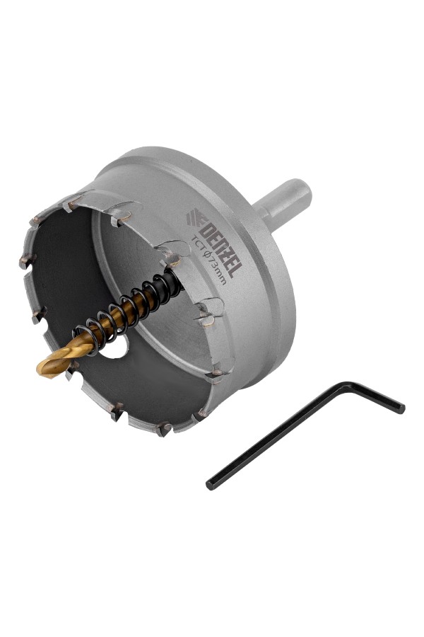 Коронка по металлу твердосплавная, 73 мм Denzel