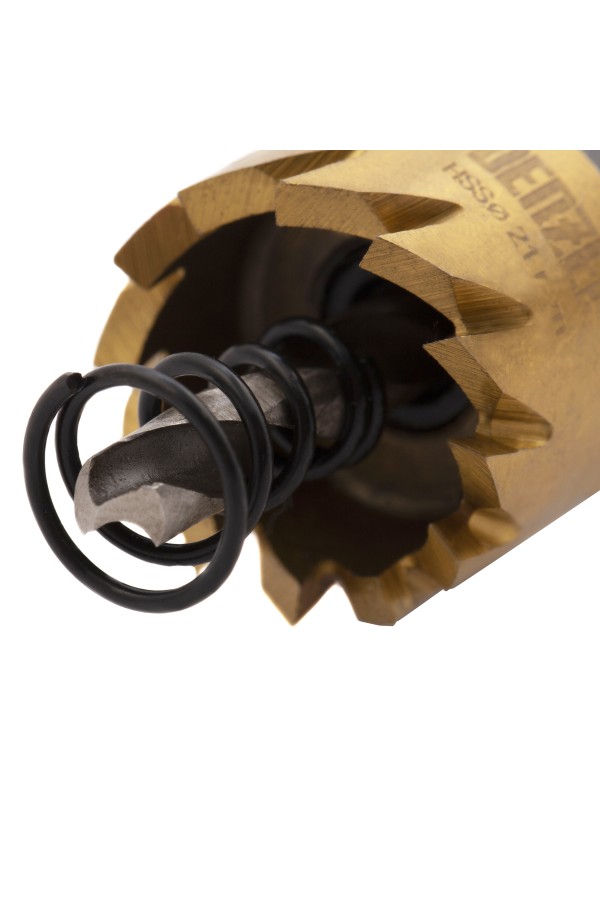 Коронка по металлу HSS, 21 мм, нитридтитановое покрытие Denzel