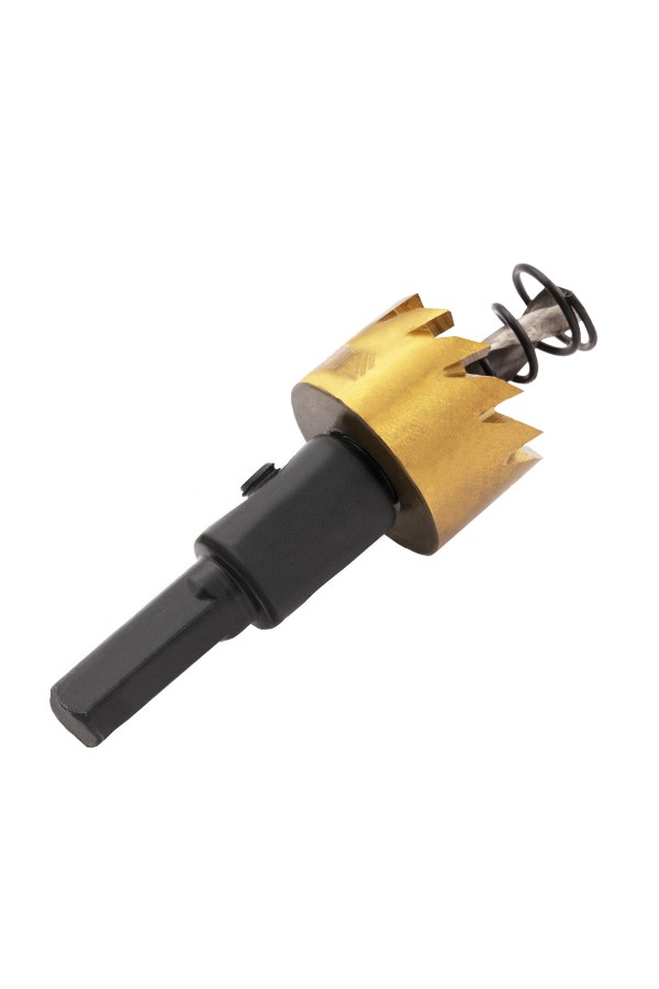 Коронка по металлу HSS, 21 мм, нитридтитановое покрытие Denzel