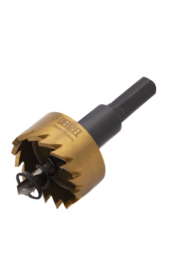 Коронка по металлу HSS, 29 мм, нитридтитановое покрытие Denzel