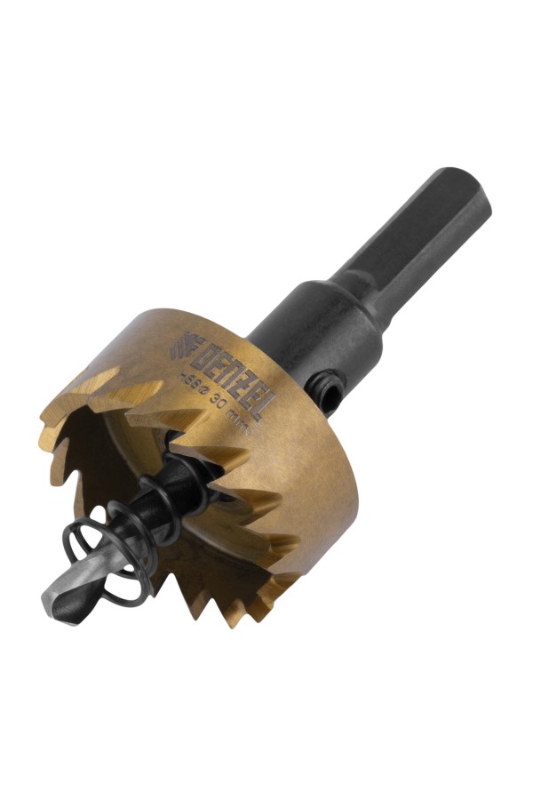 Коронка по металлу HSS, 30 мм, нитридтитановое покрытие Denzel