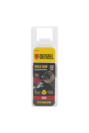Коронка по металлу HSS, 32 мм, нитридтитановое покрытие Denzel