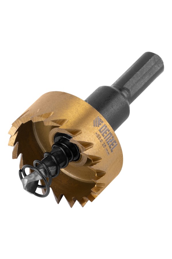 Коронка по металлу HSS, 35 мм, нитридтитановое покрытие Denzel