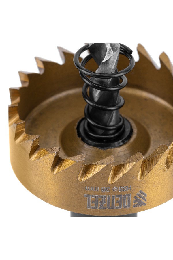 Коронка по металлу HSS, 38 мм, нитридтитановое покрытие Denzel