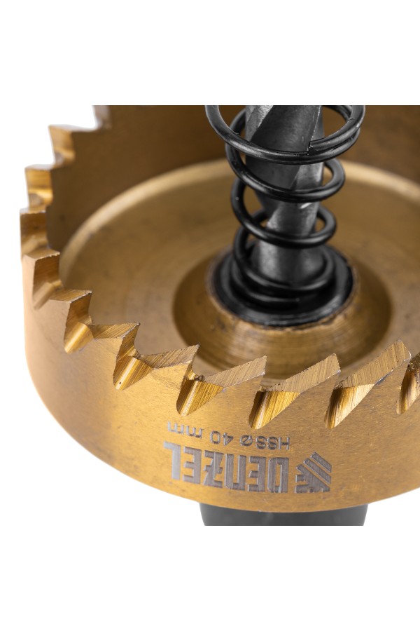 Коронка по металлу HSS, 40 мм, нитридтитановое покрытие Denzel