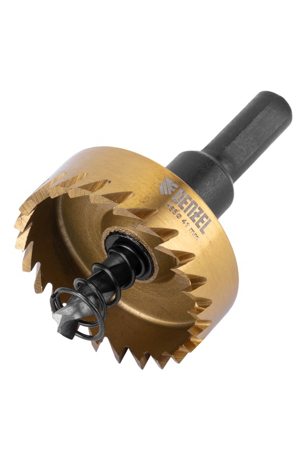 Коронка по металлу HSS, 41 мм, нитридтитановое покрытие Denzel