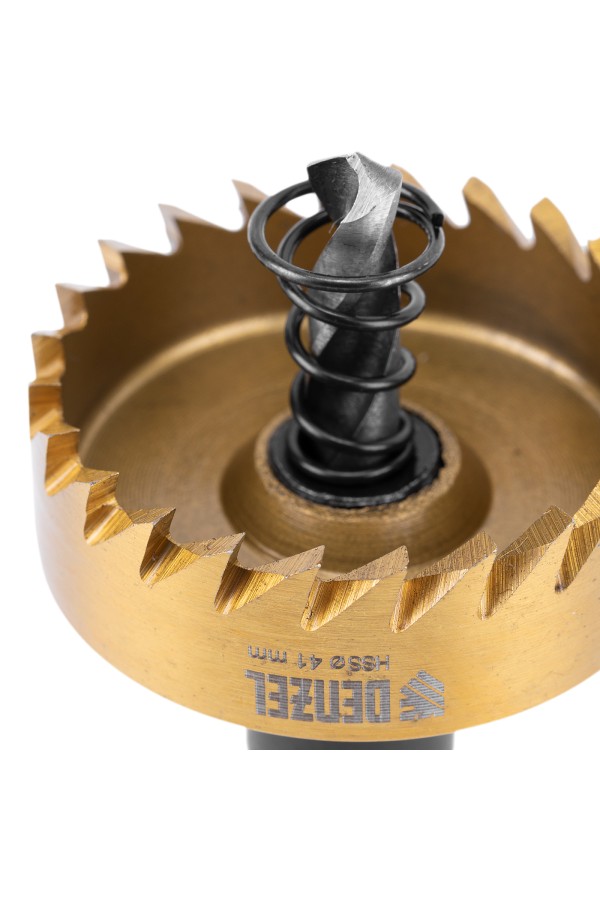 Коронка по металлу HSS, 41 мм, нитридтитановое покрытие Denzel