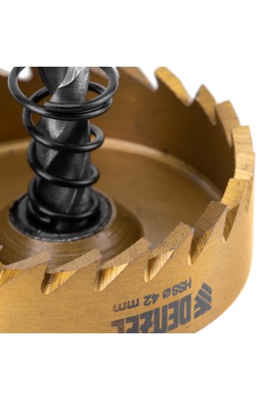 Коронка по металлу HSS, 42 мм, нитридтитановое покрытие Denzel