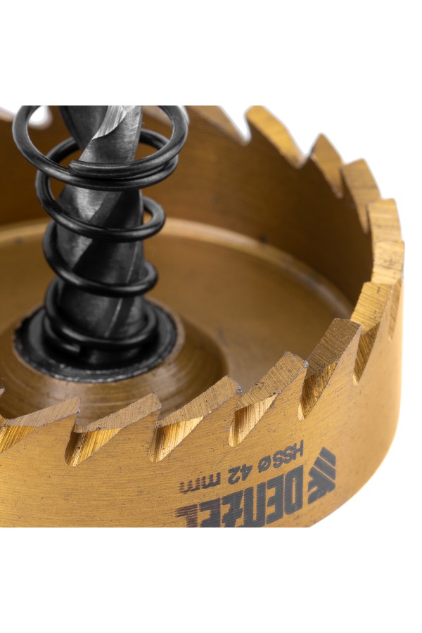 Коронка по металлу HSS, 42 мм, нитридтитановое покрытие Denzel