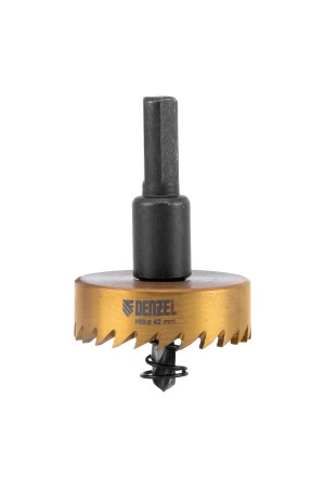Коронка по металлу HSS, 42 мм, нитридтитановое покрытие Denzel