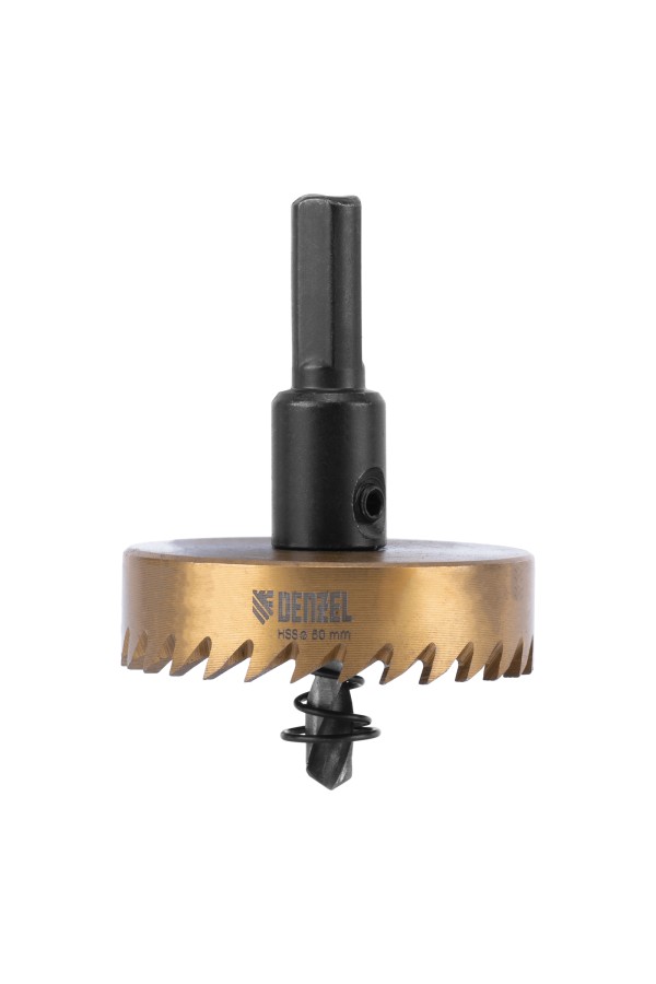 Коронка по металлу HSS, 50 мм, нитридтитановое покрытие Denzel