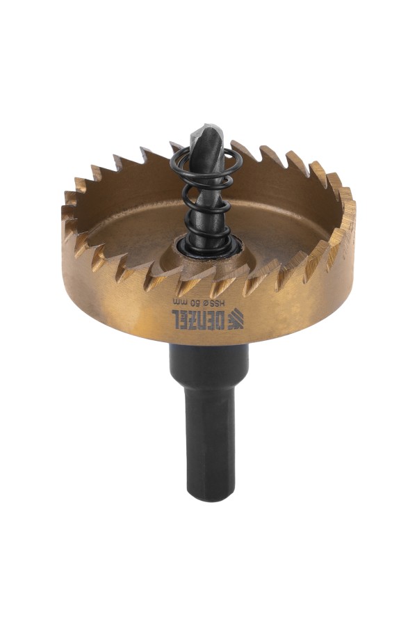 Коронка по металлу HSS, 50 мм, нитридтитановое покрытие Denzel