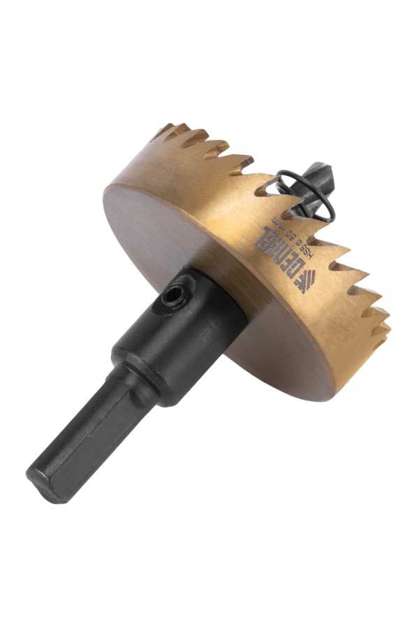 Коронка по металлу HSS, 50 мм, нитридтитановое покрытие Denzel