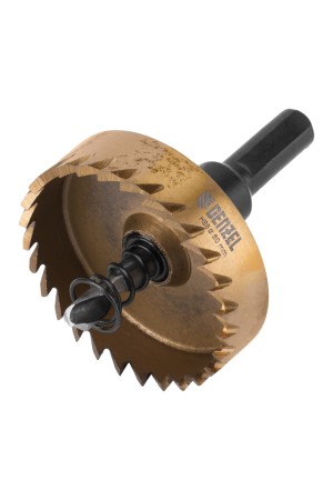 Коронка по металлу HSS, 50 мм, нитридтитановое покрытие Denzel