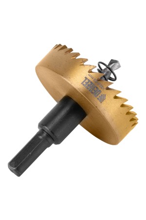 Коронка по металлу HSS, 53 мм, нитридтитановое покрытие Denzel