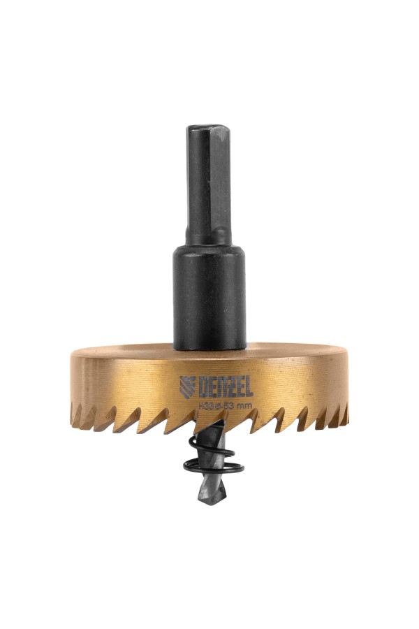 Коронка по металлу HSS, 53 мм, нитридтитановое покрытие Denzel