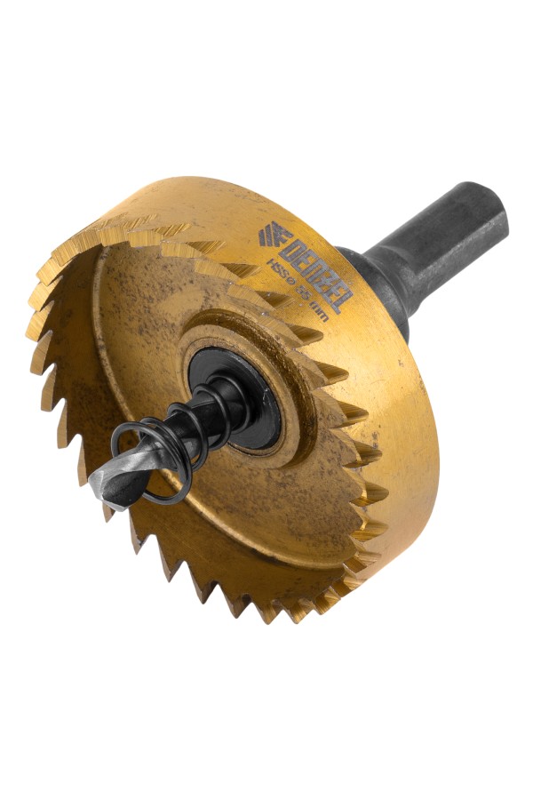 Коронка по металлу HSS, 55 мм, нитридтитановое покрытие Denzel