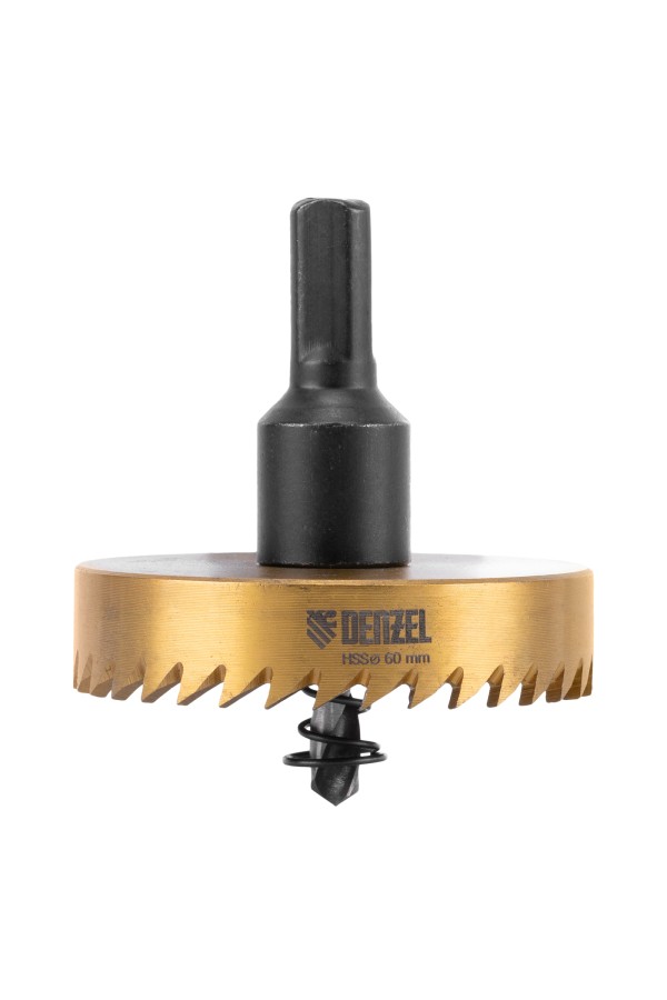 Коронка по металлу HSS, 60 мм, нитридтитановое покрытие Denzel