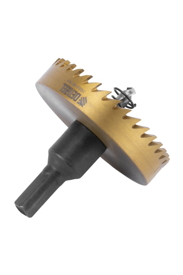 Коронка по металлу HSS, 63 мм, нитридтитановое покрытие Denzel