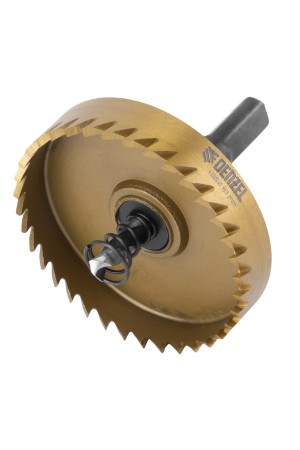 Коронка по металлу HSS, 63 мм, нитридтитановое покрытие Denzel