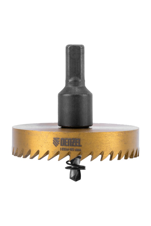 Коронка по металлу HSS, 65 мм, нитридтитановое покрытие Denzel