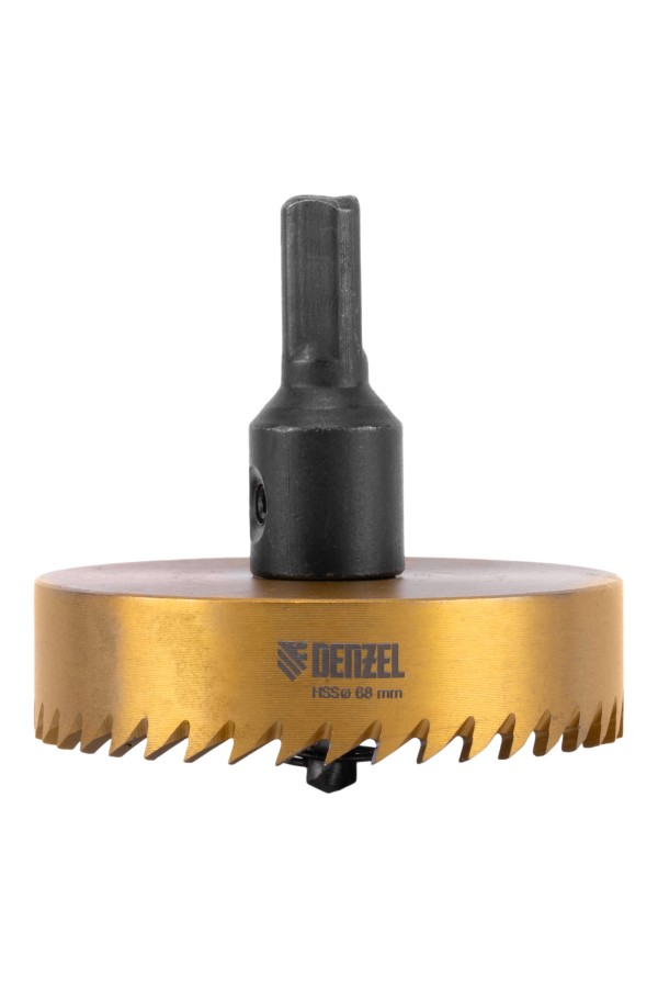 Коронка по металлу HSS, 68 мм, нитридтитановое покрытие Denzel