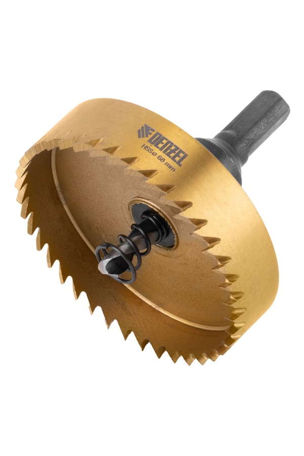 Коронка по металлу HSS, 68 мм, нитридтитановое покрытие Denzel