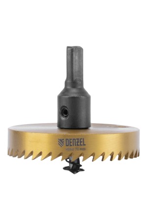 Коронка по металлу HSS, 70 мм, нитридтитановое покрытие Denzel