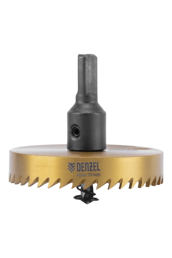Коронка по металлу HSS, 70 мм, нитридтитановое покрытие Denzel
