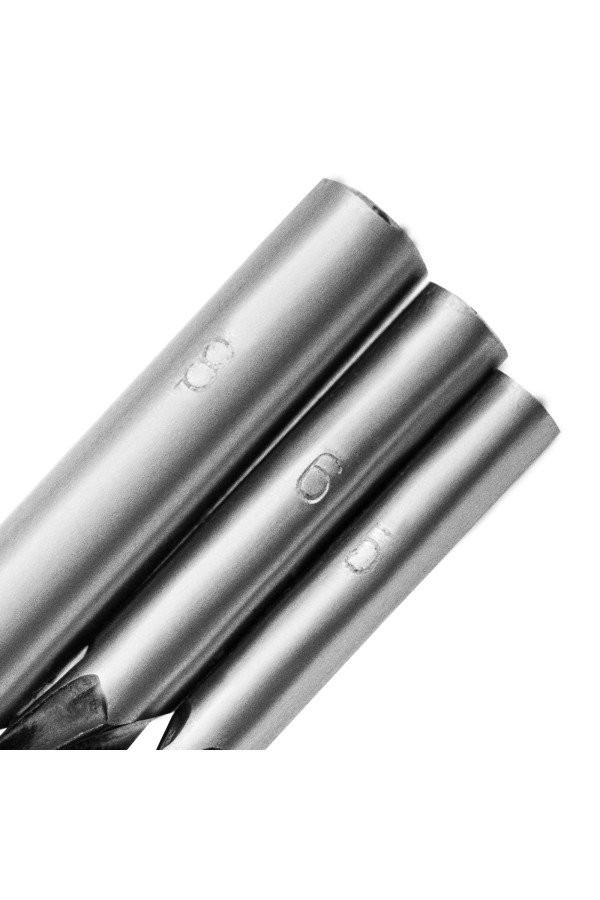 Набор сверл по бетону 5-6-8 мм, металлу 5-6-8 мм, дереву 5-6-8 мм, 9 шт, цилиндрический хвостовик Sparta