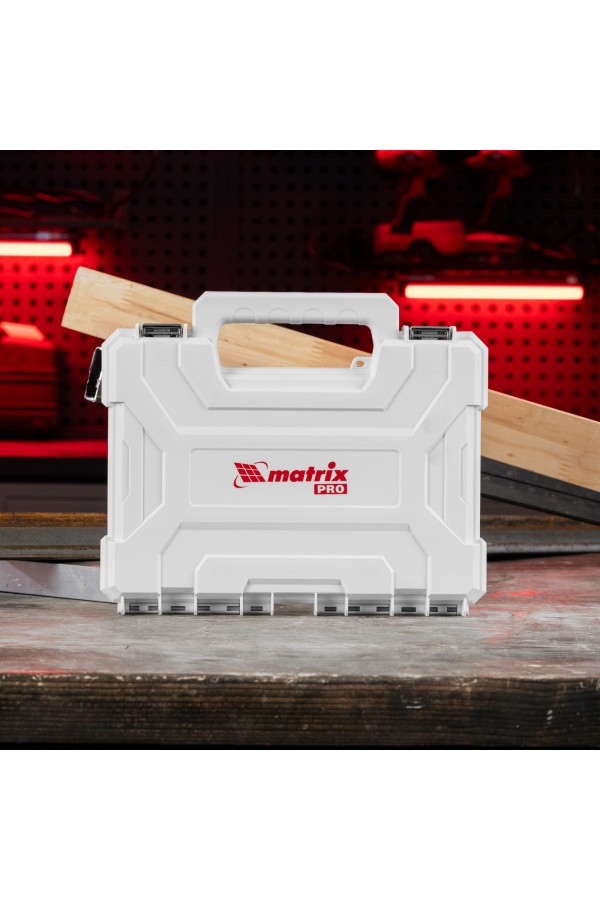 Набор сверл комбинированный, сверла по металлу 1-6.5 мм, бетону 4-8 мм, дереву 4-10 мм, перовые 16,22,25 мм, биты 20 шт, адаптер, головки 2 шт, зенковка, 50 предметов Pro Matrix