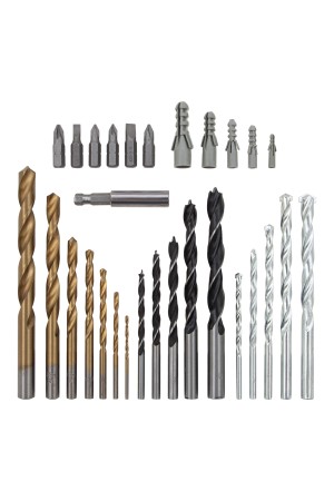 Набор сверл комбинированный: бетон 4-10 мм, металл 2-10 мм, дерево 4-10 мм, дюбеля, 300 предметов Matrix