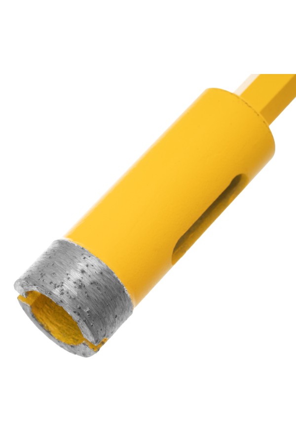 Сверло алмазное по керамограниту, 18 мм, мокрая резка, трехгранный хвостовик Denzel