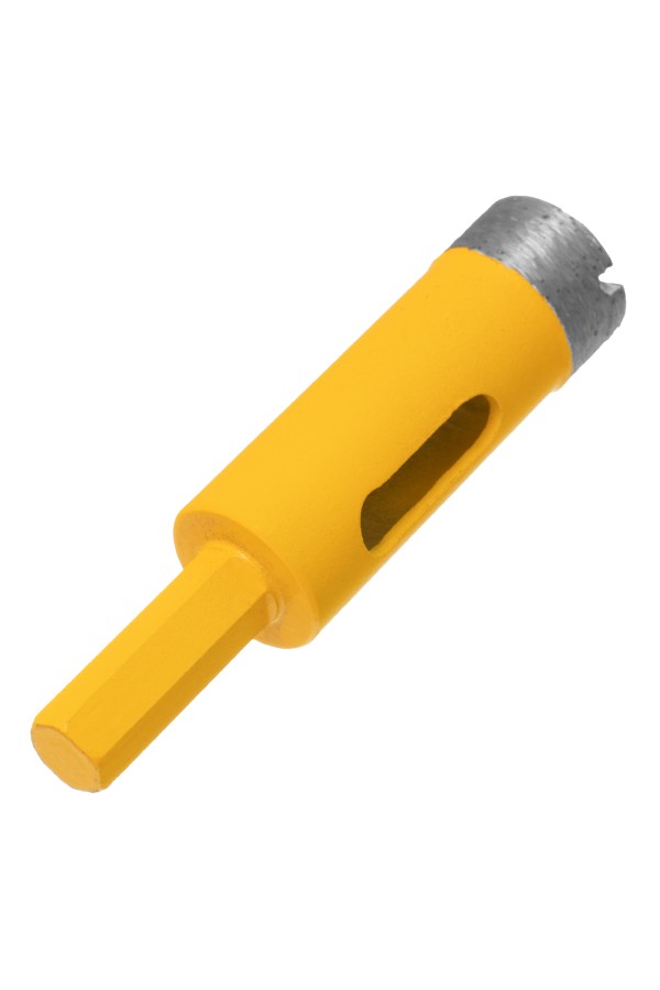 Сверло алмазное по керамограниту, 18 мм, мокрая резка, трехгранный хвостовик Denzel