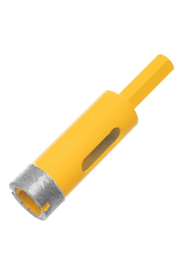 Сверло алмазное по керамограниту, 18 мм, мокрая резка, трехгранный хвостовик Denzel