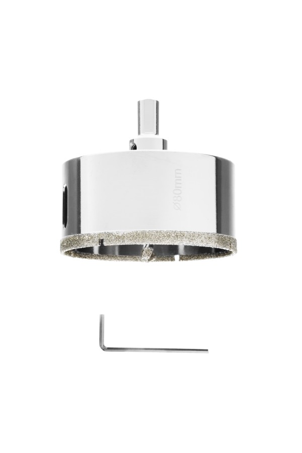 Сверло алмазное по керамограниту, 80 х 67 мм, трехгранный хвостовик Matrix