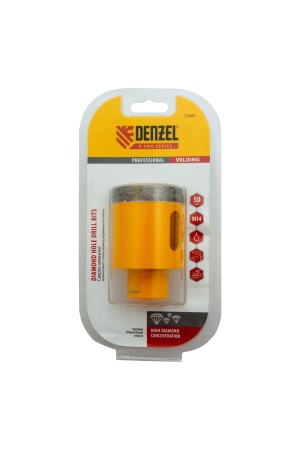 Сверло алмазное по керамограниту, 50 мм, мокрая резка, М14 Denzel