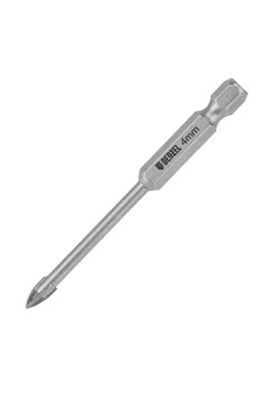 Сверло по керамической плитке 4 мм, крестовая пластина, шестигранный хвостовик// Denzel