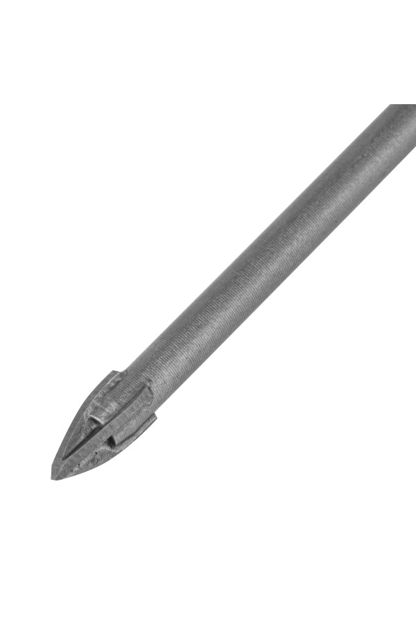 Сверло по керамической плитке 4 мм, крестовая пластина, шестигранный хвостовик// Denzel