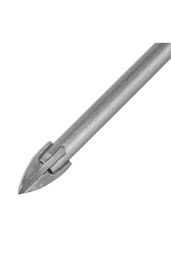 Сверло по керамической плитке 6 мм, крестовая пластина, шестигранный хвостовик// Denzel