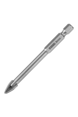 Сверло по керамической плитке 8 мм, крестовая пластина, шестигранный хвостовик// Denzel