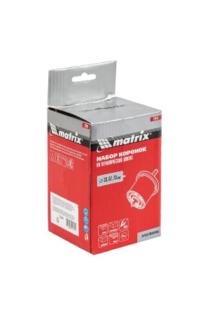 Набор коронок по керамической плитке, 33-67-73 мм, шестигранный хвостовик// Matrix